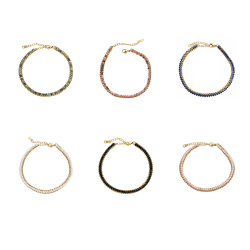 Steel Stone Bracelets Steel Bracelet - Natural Mineral - 17 + 3 cm - Gold-Colored