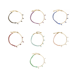 Steel Stone Bracelets Steel Bracelet - Natural Mineral - 17 + 3 cm - Gold