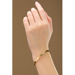 Pulsera Acero Circonita Pulsera Acero Esclava - Circonita - 63mm - Bañado Oro