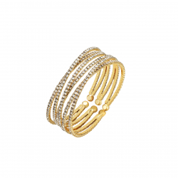 Bronze Zircon Bracelets Adaptable Bracelet - Bronze Zigzag 20mm - Gold and Silver Plated