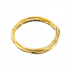 Bronze Zircon Bracelets Bronze Slave Bracelet - Bronze 69 mm - Gold Plated