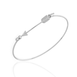 Bracelets Argent Lisse Bracelet Argent - Flèche 28 mm