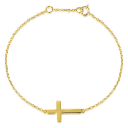  Silver Bracelet - 14mm Cross