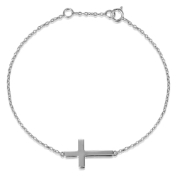 Silver Bracelets Silver Bracelet - 14mm Cross