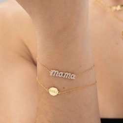 Bracelets Argent Lisse Bracelet Argent - Mama 9 mm