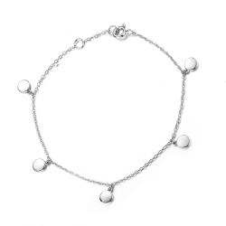 Bracelets Argent Lisse Bracelet Plaques - 18 cm