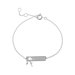 Silver Bracelets Silver Bracelet - 20mm Heart Plate