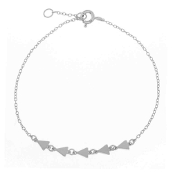 Armbänder Glattes Silber Armband Silber - Dreiecke 5 mm