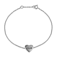 Pulsera Plata Lisa Pulsera Plata - Corazon