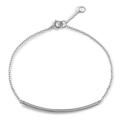 Bracelets Argent Lisse Bracelet Argent - Tube 40 mm