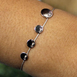 Silver Bracelets Bracelet - Macrame - 4 Circles