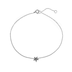 Armbänder Glattes Silber Armband Silber - Stern 8 mm