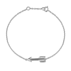 Bracelets Argent Lisse Bracelet Argent - Flèche 12 mm