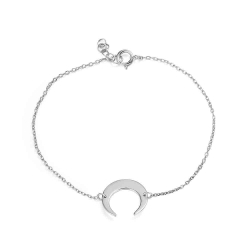 Pulsera Plata Lisa Pulsera Plata - Cuerno  14mm