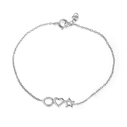 Silver Bracelets 925 Silver Bracelet - Symbols 15mm