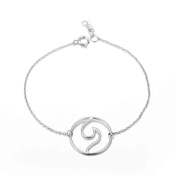 Pulsera Plata Lisa Pulsera Plata - Ola 20mm