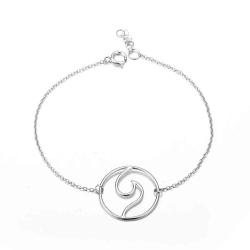 Armbänder Glattes Silber Armband Silber - Welle 20 mm