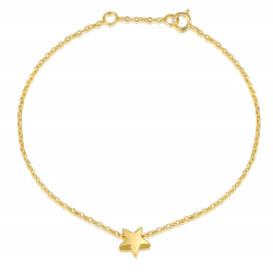 Pulsera Plata Lisa Pulsera Plata - Estrella 7mm