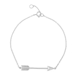 Bracelets Argent Lisse Bracelet Argent - Flèche 30 mm