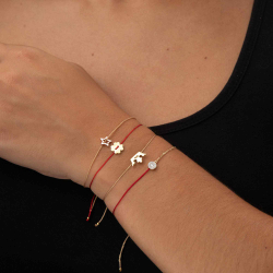 Bracelets Argent Lisse Bracelet Fil - Étoile