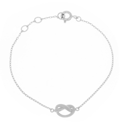 Bracelets Argent Lisse Bracelet Argent - Nœud 10 mm