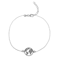 Armbänder Glattes Silber Armband Silber - Welt - 14 mm