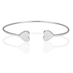 Bracelets Argent Lisse Bracelet Argent - Cœur 10 mm