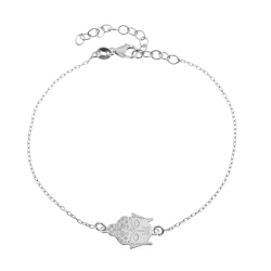 Armbänder Glattes Silber Armband Silber - Buddha 12 mm