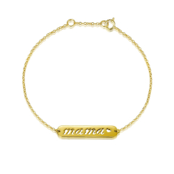 Silver Bracelets Silver Earrings - Mama 30mm