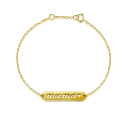 Armbänder Glattes Silber Ohrringe Silber - Mama 30 mm