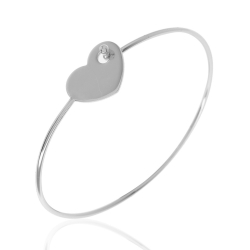 Silver Bracelets Silver Bracelet - 17mm Heart