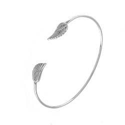 Armbänder Glattes Silber Ohrringe Silber - Flügel