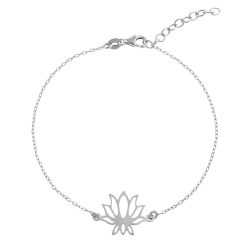 Silver Bracelets Silver Bracelet - 14mm Lotus Flower