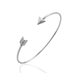 Bracelets Argent Lisse Boucles Bracelet Argent - Flèche