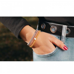 Silver Bracelets Spring Bracelet - 5 mm - Gold Plated, Rose Gold and Rhodium Silver