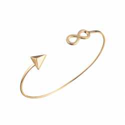 Silver Bracelets Silver Earrings - Arrow and Infinity - Gold Plated