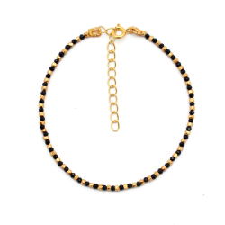 Pulsera Plata Mineral Pulsera Mineral - 16+4 cm - Bañado Oro y Plata