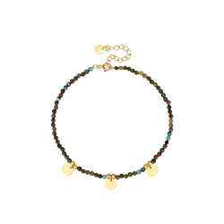 Pulsera Plata Mineral Pulsera Mineral Multi - 18+5 cm - Bañado Oro