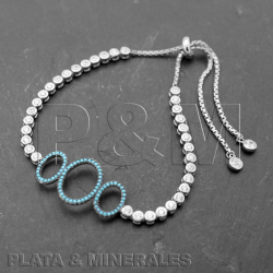 Silver Zircon Bracelets Zirconia Bracelet - 3 Circles