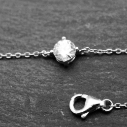 Silver Zircon Bracelets Zirconia Bracelet - 5mm