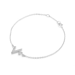 Pulsera Plata Circonita Pulsera Circonita - Ondas 18mm