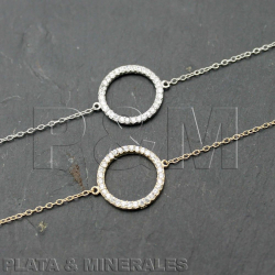 Pulsera Plata Circonita Pulsera Circonita - Circulo 18mm