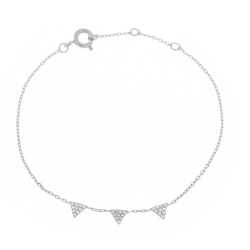 Pulsera Plata Circonita Pulsera Circonita - Triangulo 4mm