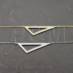 Silver Zircon Bracelets Zirconia Bracelet - Triangle