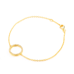 Pulsera Plata Circonita Pulsera Plata - Circulo 15mm