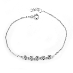 Silver Zircon Bracelets Zirconia Bracelet - 4mm