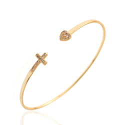 Silver Zircon Bracelets Zirconia Bracelet - Cross