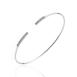 Silver Zircon Bracelets Zirconia Bracelet - Rigid