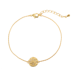 Pulsera Bronce Circonita Pulsera - Ojo - 10mm - CZ