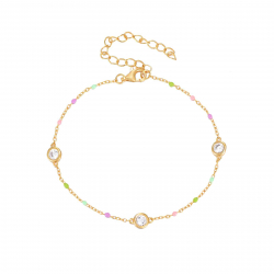 Pulsera Plata Circonita Pulsera Circonita - Enamel - 16+5 cm